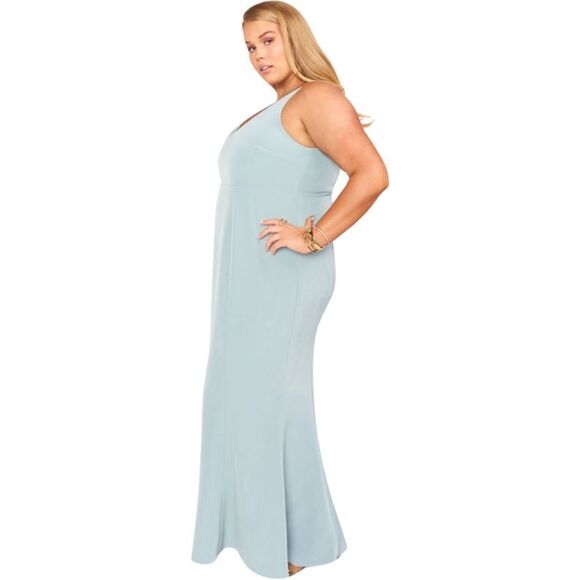 Show Me Your Mumu Morgan Gown in Silver Sage Stretch Crepe, Size 1X. NWT! - Picture 3 of 12